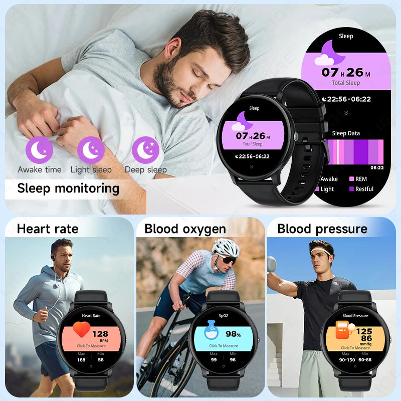 LIGE New Smart Watch Wireless Charging Smartwatch Bluetooth