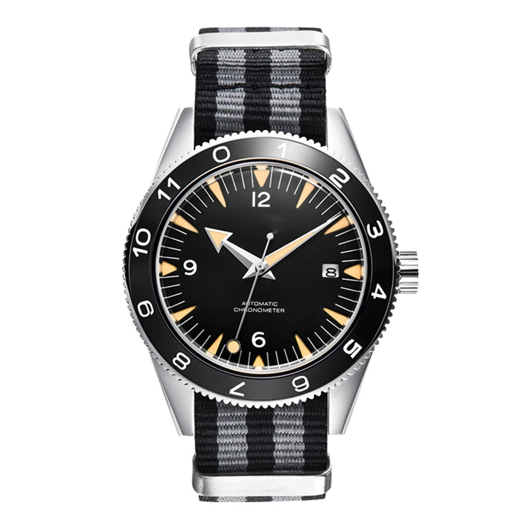 Custom Logo NH35 Movement Watch 10bars Mens 41mm Sapphire Ceramic Bezel Male Mechanical Clock Diver Sports Automatic Wristwatch