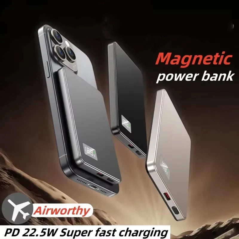 Magnetic Wireless PowerBank Fast Charging Portable External Thin Battery for Magsafe For iPhone Samsung 2026
