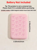 Cute  Protective Cases, Compatible with Magsafe Power Banks, Tpu Shockproof Protective Cases, Compatible with iPhone 18/17/16/15/14/13/12/11 (Only the Case, Battery Not Included).