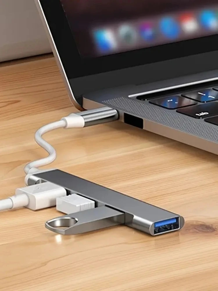 4-Port Multi-Splitter Type C Hub USB Adapter OTG for Xiaomi Lenovo MacBook 13 15