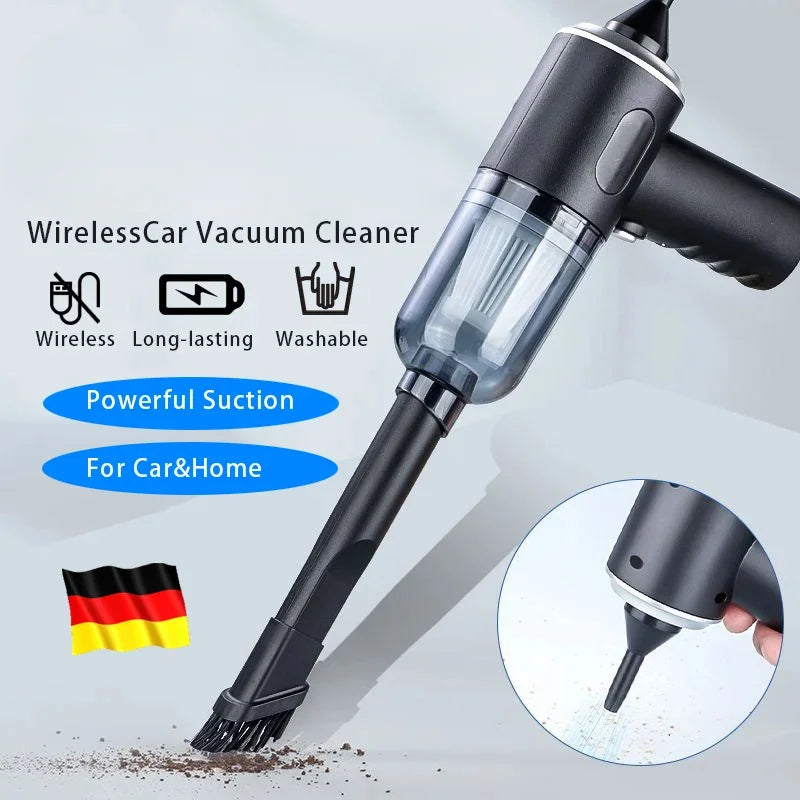 Wireless Car Vacuum Cleaner USB Charging 1200mAh Portable Cleaning