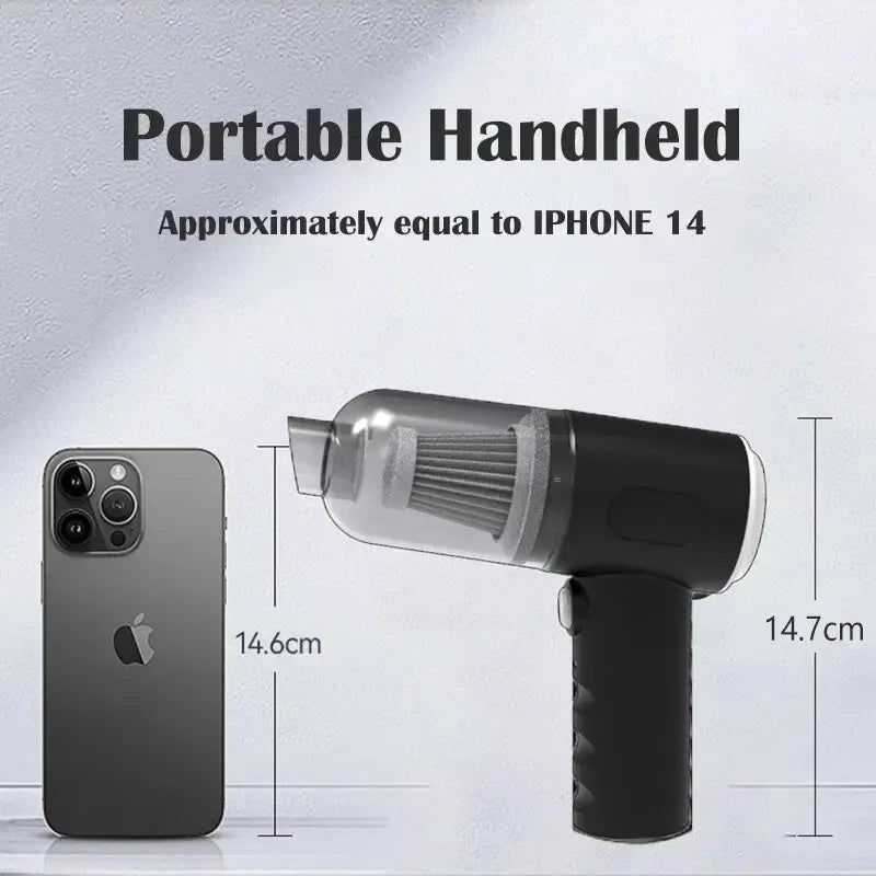 Wireless Car Vacuum Cleaner USB Charging 1200mAh Portable Cleaning